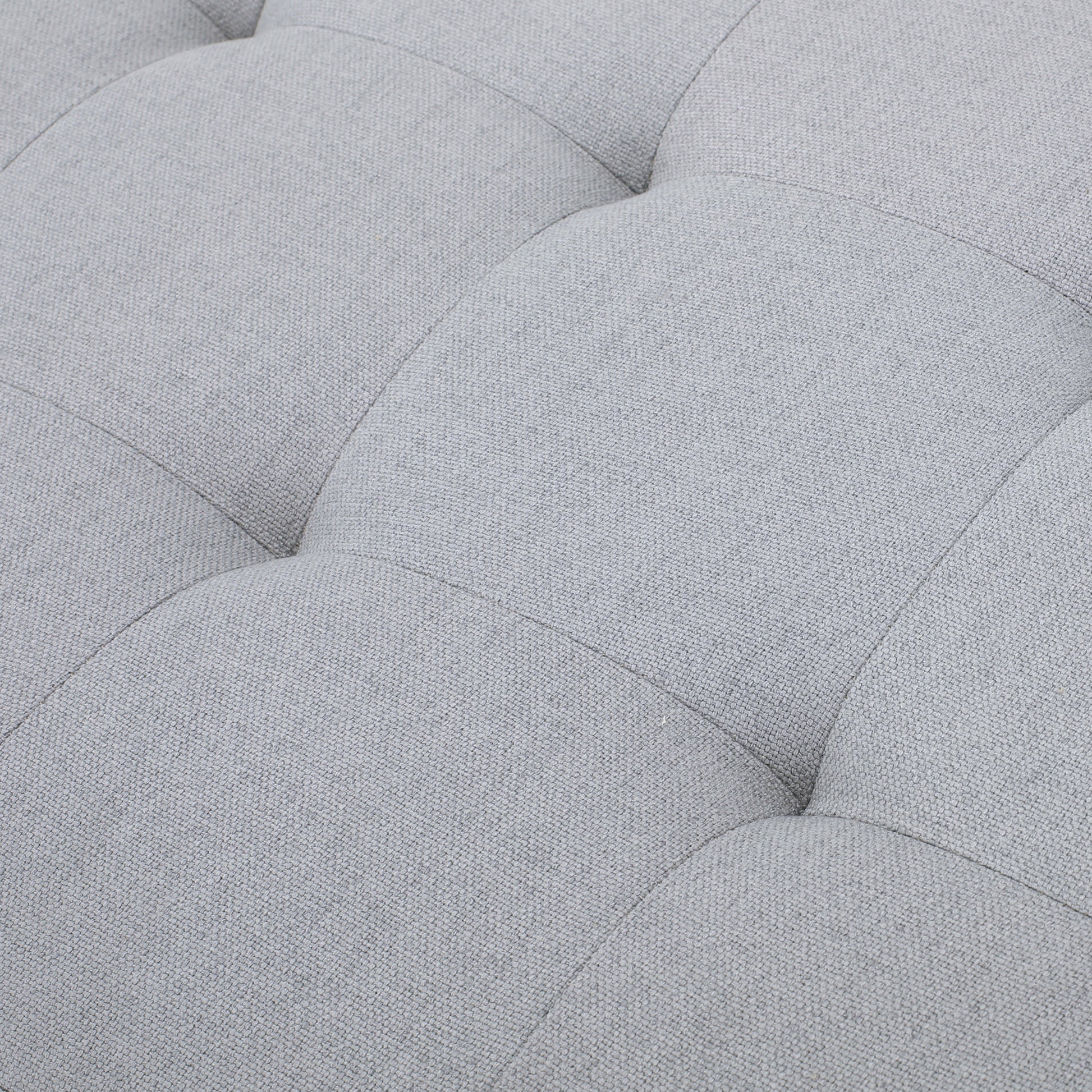 Guernsey Ottoman Light Grey Fabric