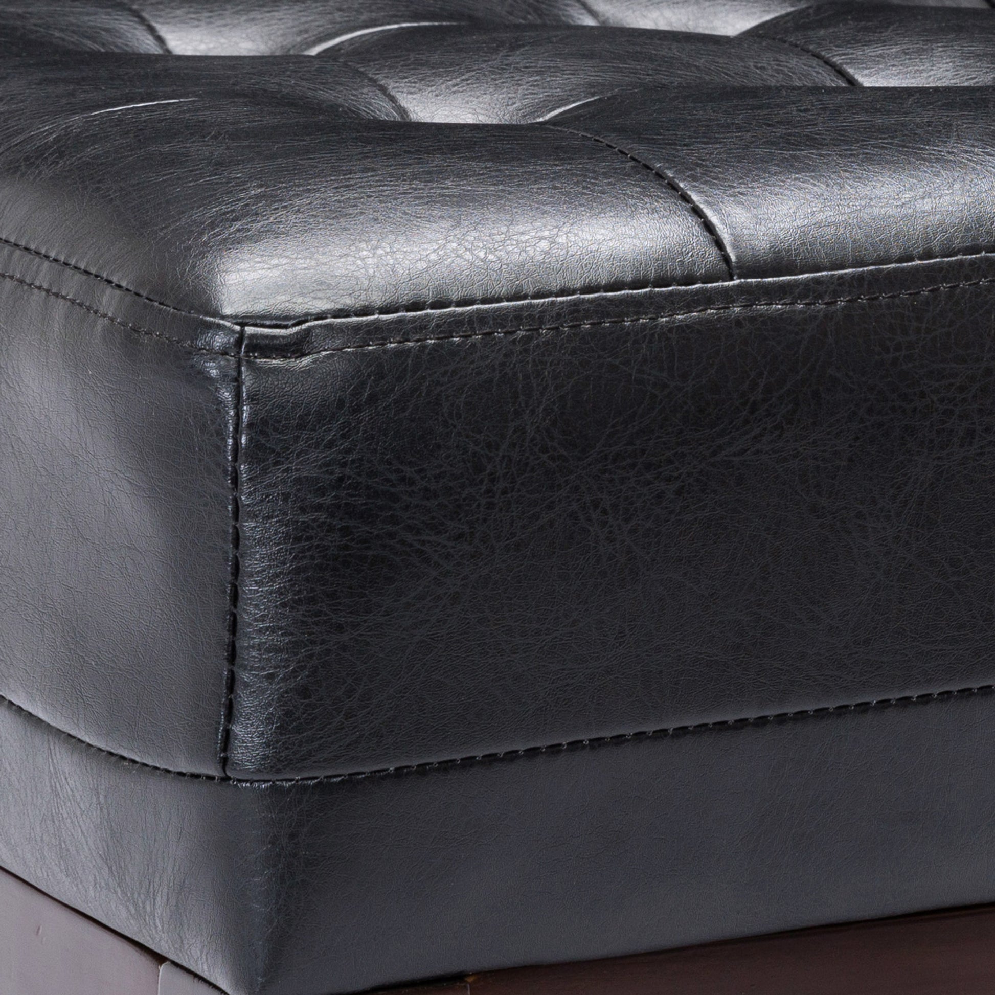 Accent Chair Black Pu