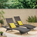 Salem Pe Wicker Chaise Lounge Brown Multi Rattan
