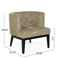 Accent Chair Beige Fabric