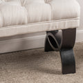 Hilton Ottoman Light Beige Fabric