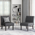 Accent Chair Charcoal Fabric