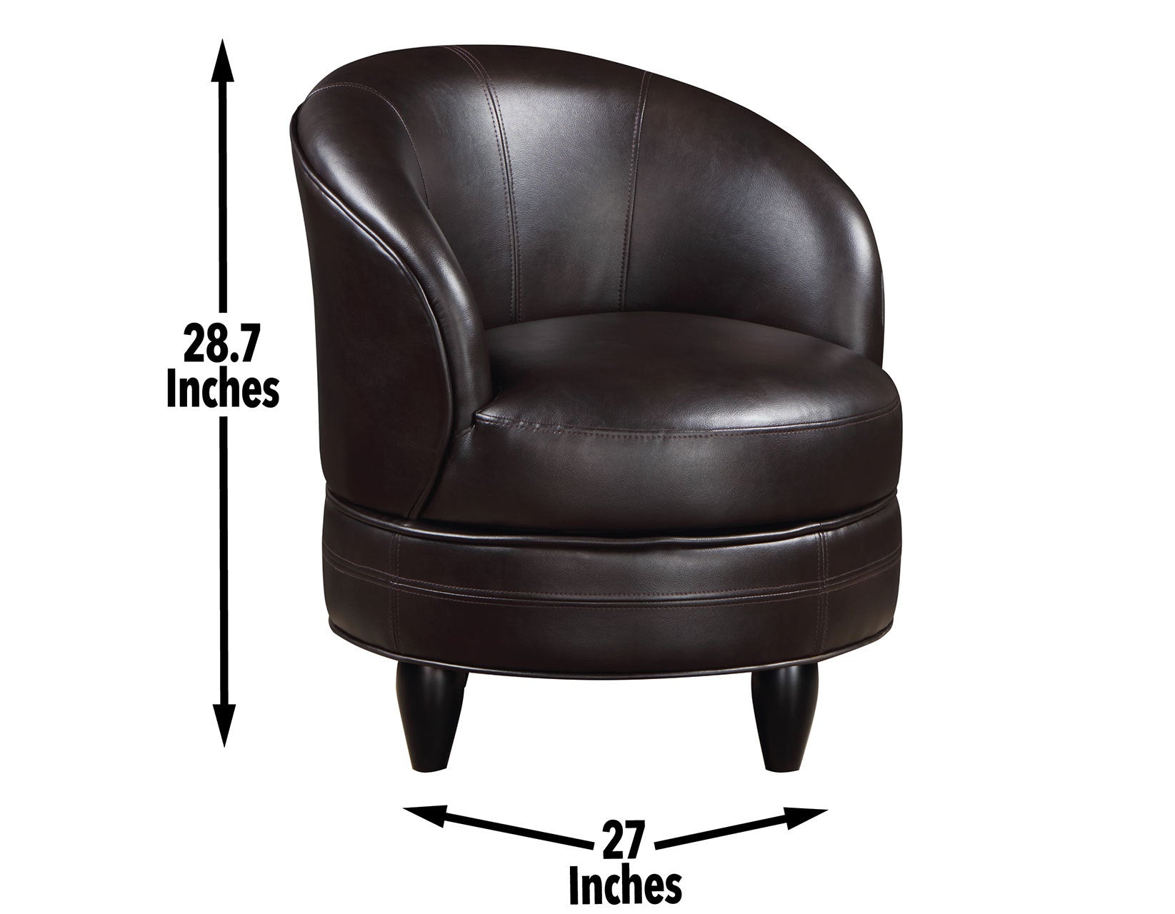 Sophia Swivel Chair Brown Dark Brown Wood
