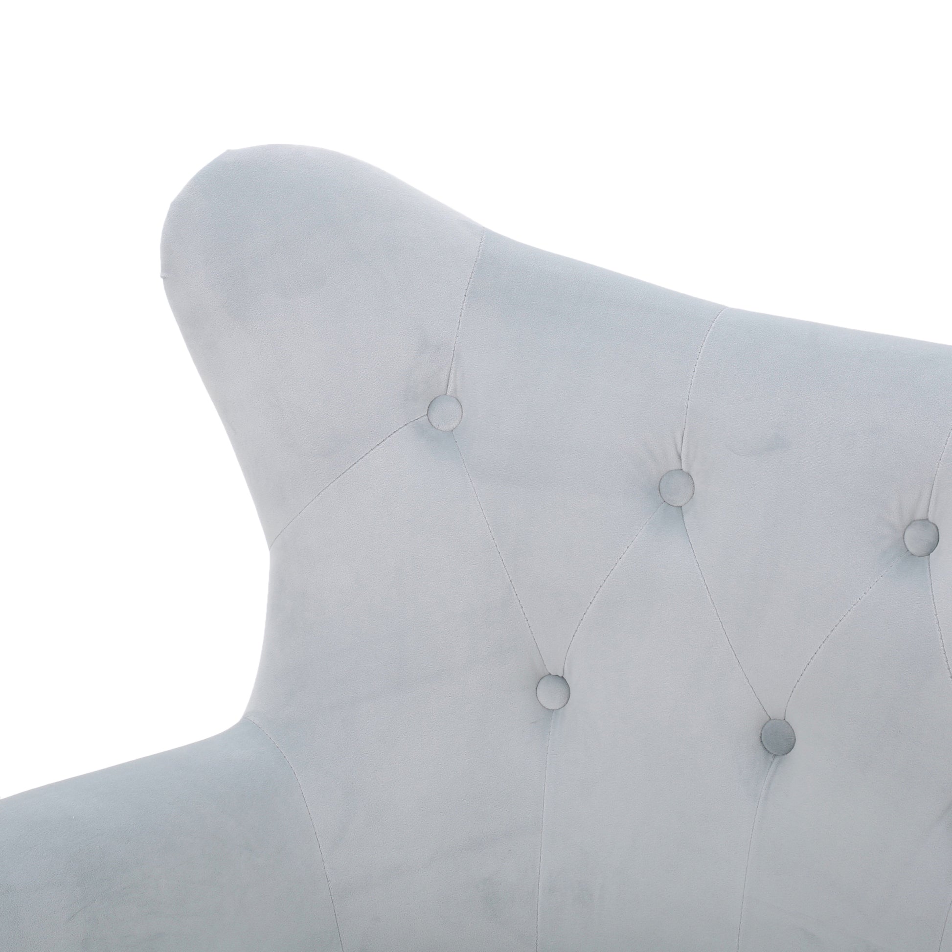 Arm Chair Light Grey Velvet