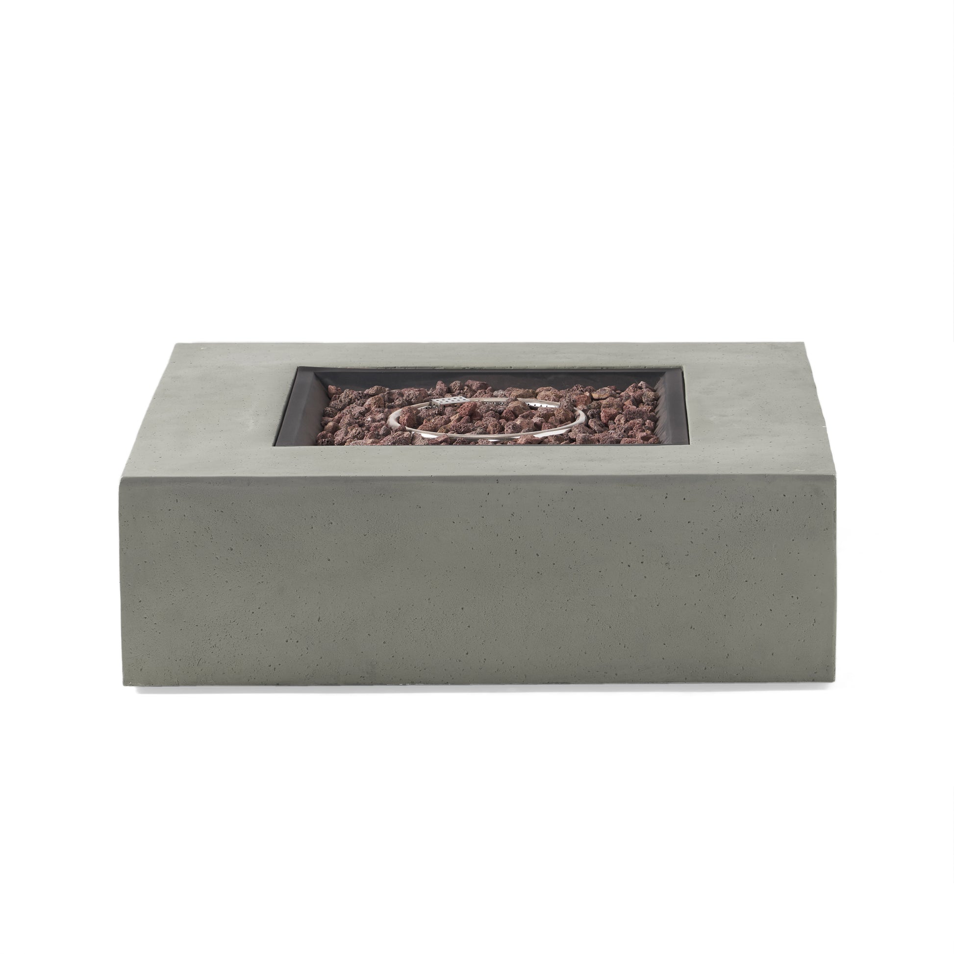 50 000 Btu Square Mgo Fire Table Tank Outside Light Grey Magnesium Oxide