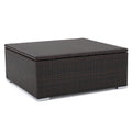 Santa Rosa Storage Coffee Table Brown Multi Rattan