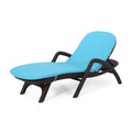 Mikael Chaise Lounge With Cushion Dark Brown Polypropylene