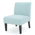 Accent Chair Light Blue Fabric