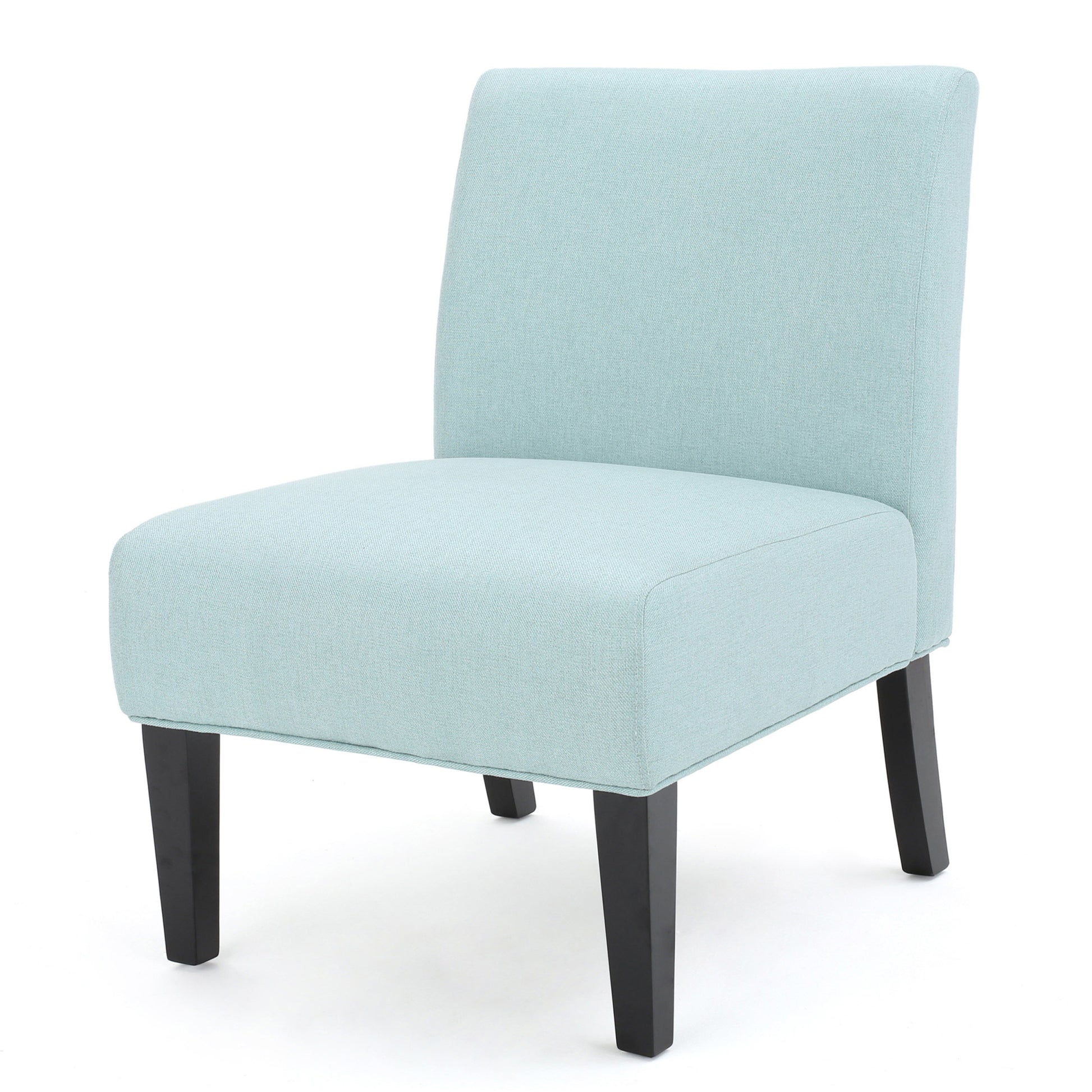 Accent Chair Light Blue Fabric