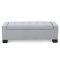 Guernsey Ottoman Light Grey Fabric