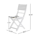 Positano Foldable Dining Set, White White Acacia Wood