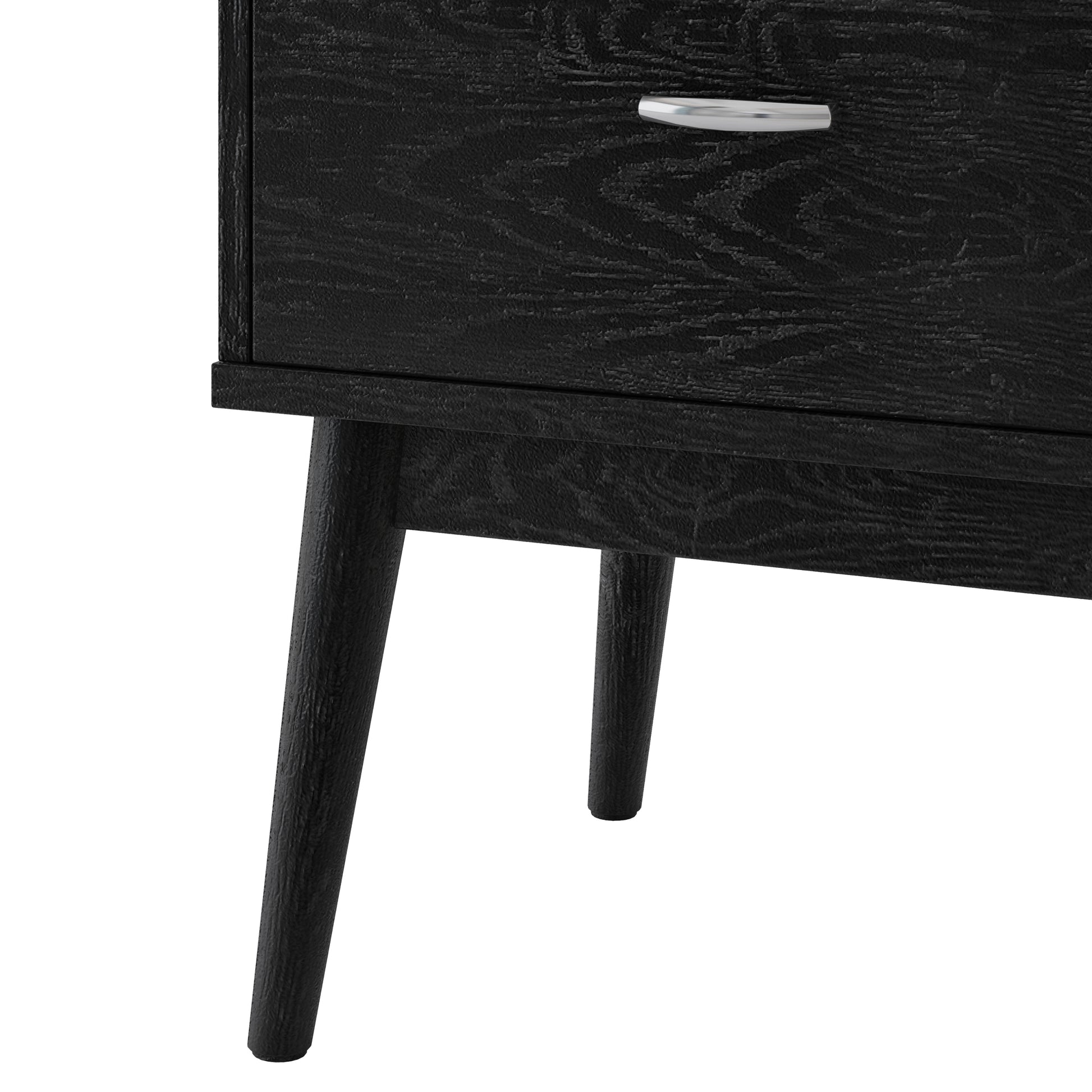 Disa 1 Drawer Nightstand Black Mdf