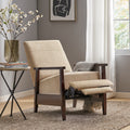 24.75'' Wide Wood Hand Manual Club Recliner Sand Fabric