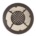 Figi Pe 27In Glass Table Brown Multi Iron
