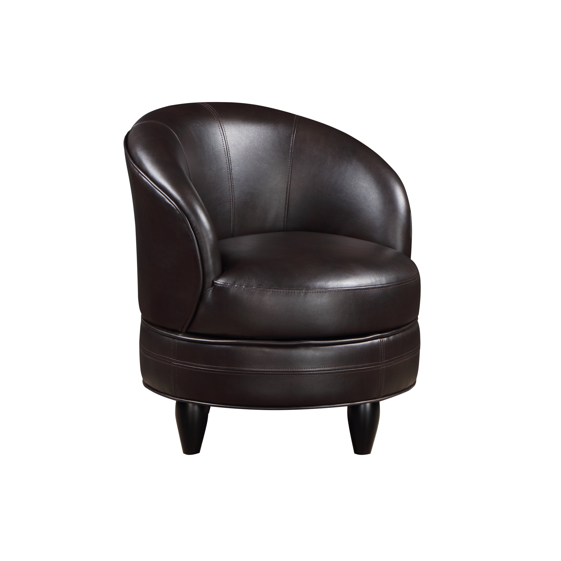 Sophia Swivel Chair Brown Dark Brown Wood