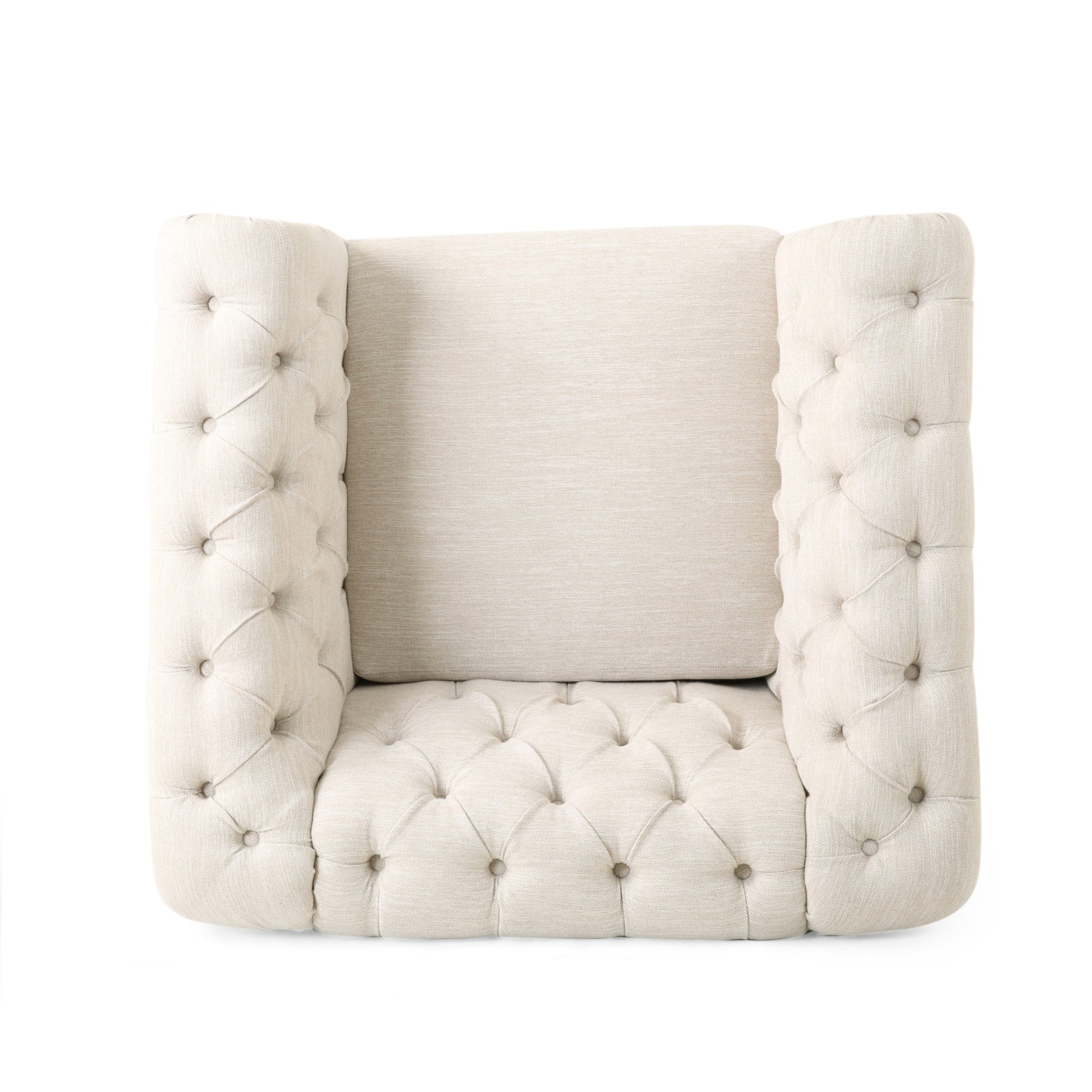 Club Chair Beige Fabric