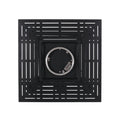 Outdoor Patio Propane Fire Pit 24.5'' H X 28'' W Square Iron Gas Burning Fire Table 40,000 Btu, Tank In Side, Black Black Iron
