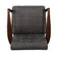 Club Chair, Mid Century Modern Microfiber Club Chair With Wood Frame Slate Microfiber