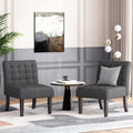 Accent Chair Charcoal Fabric