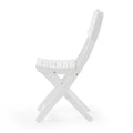 Positano Foldable Chair White Acacia Wood