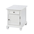 Charlestown Storage End With Usb White White Wood