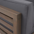 Oana Left Corner Bench And Coffee Table. Dark Grey Dark Grey Acacia Wood