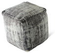Hazel Square Pouf Dark Gray Dark Gray Fabric