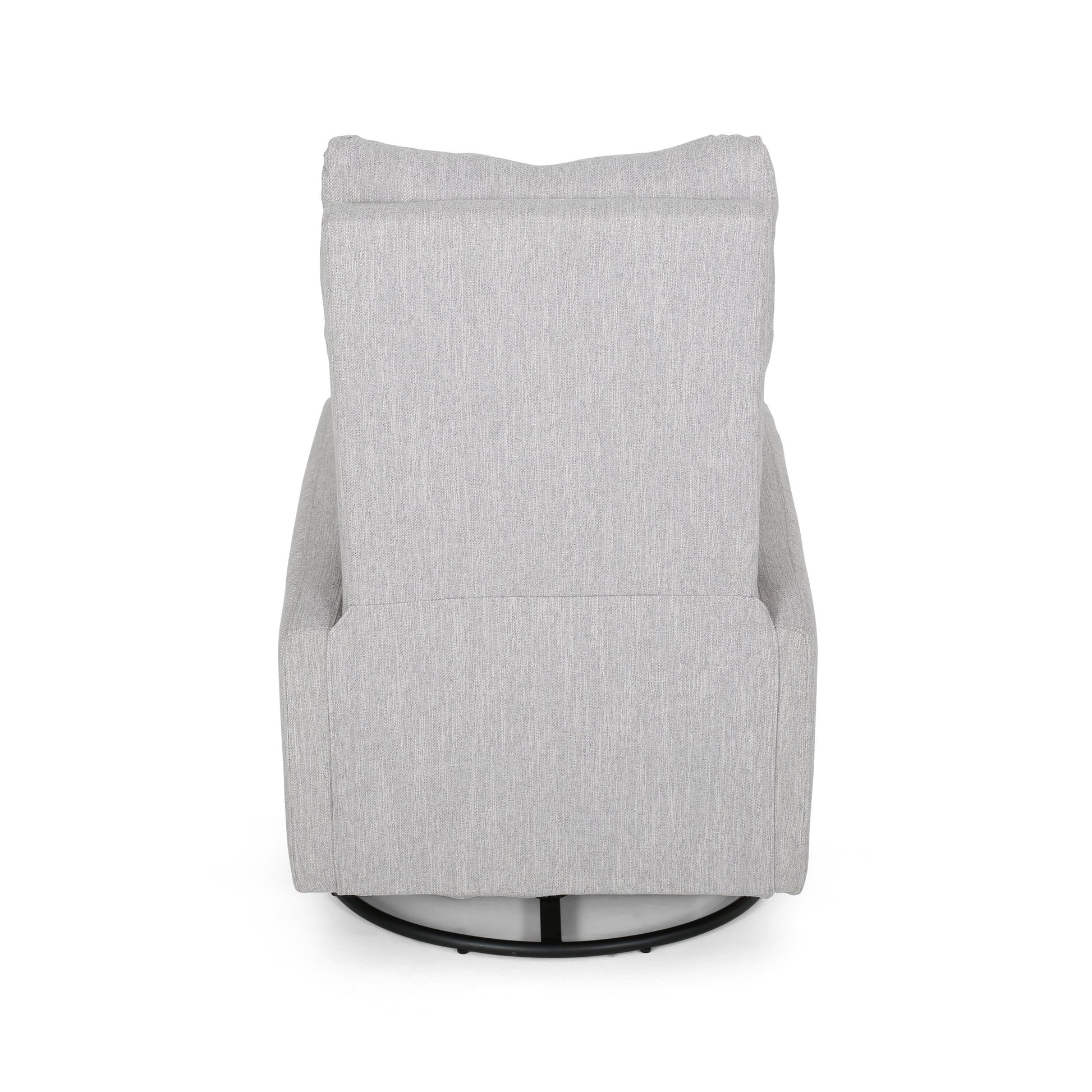 Glider Swivel Recliner Chair Light Grey Fabric