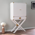 Campaign Tall Bar Cabinet W Storage White Mdf