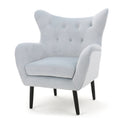 Arm Chair Light Grey Velvet