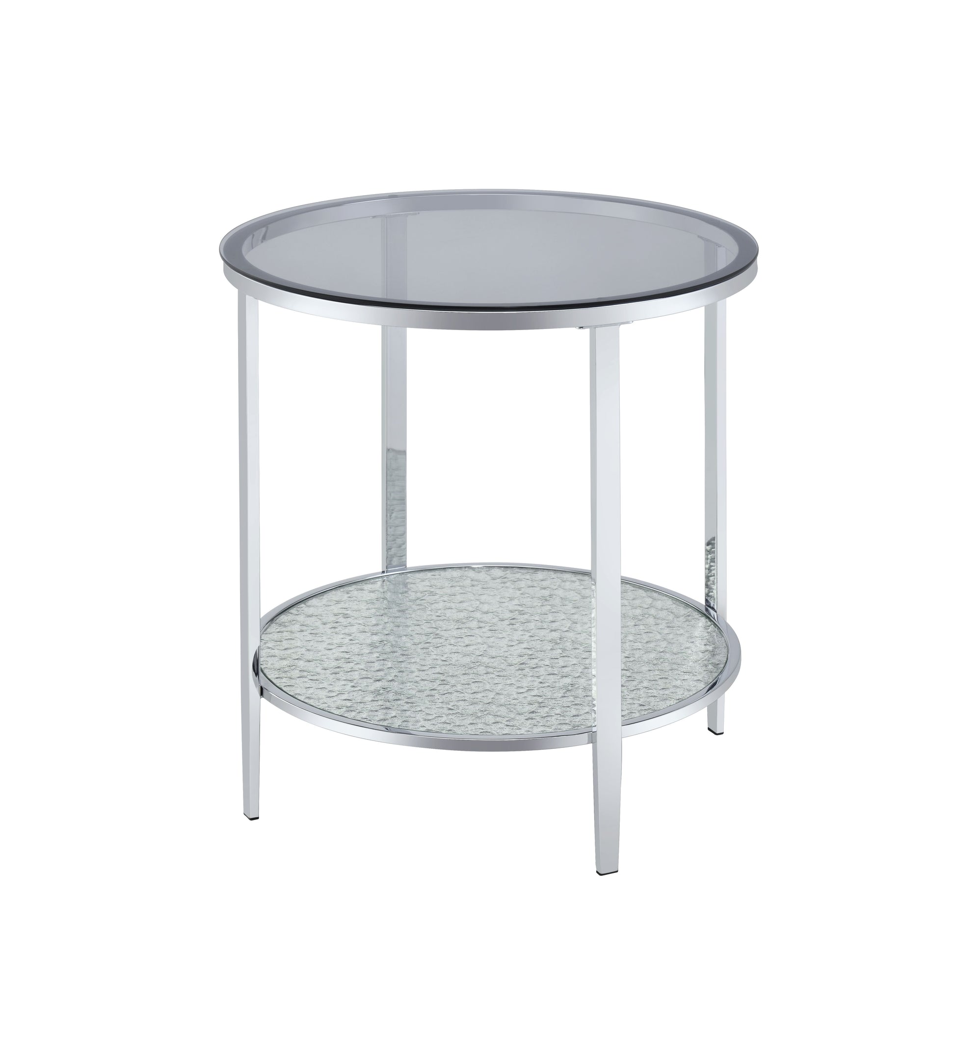 Frostine Side Table Silver Silver Metal