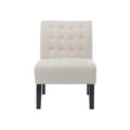 Accent Chair Beige Fabric