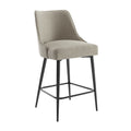 Olson Counter Chair Set Of 2 Khaki Silver White Fabric