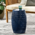 Lilac 12 Side Table Dark Blue Iron