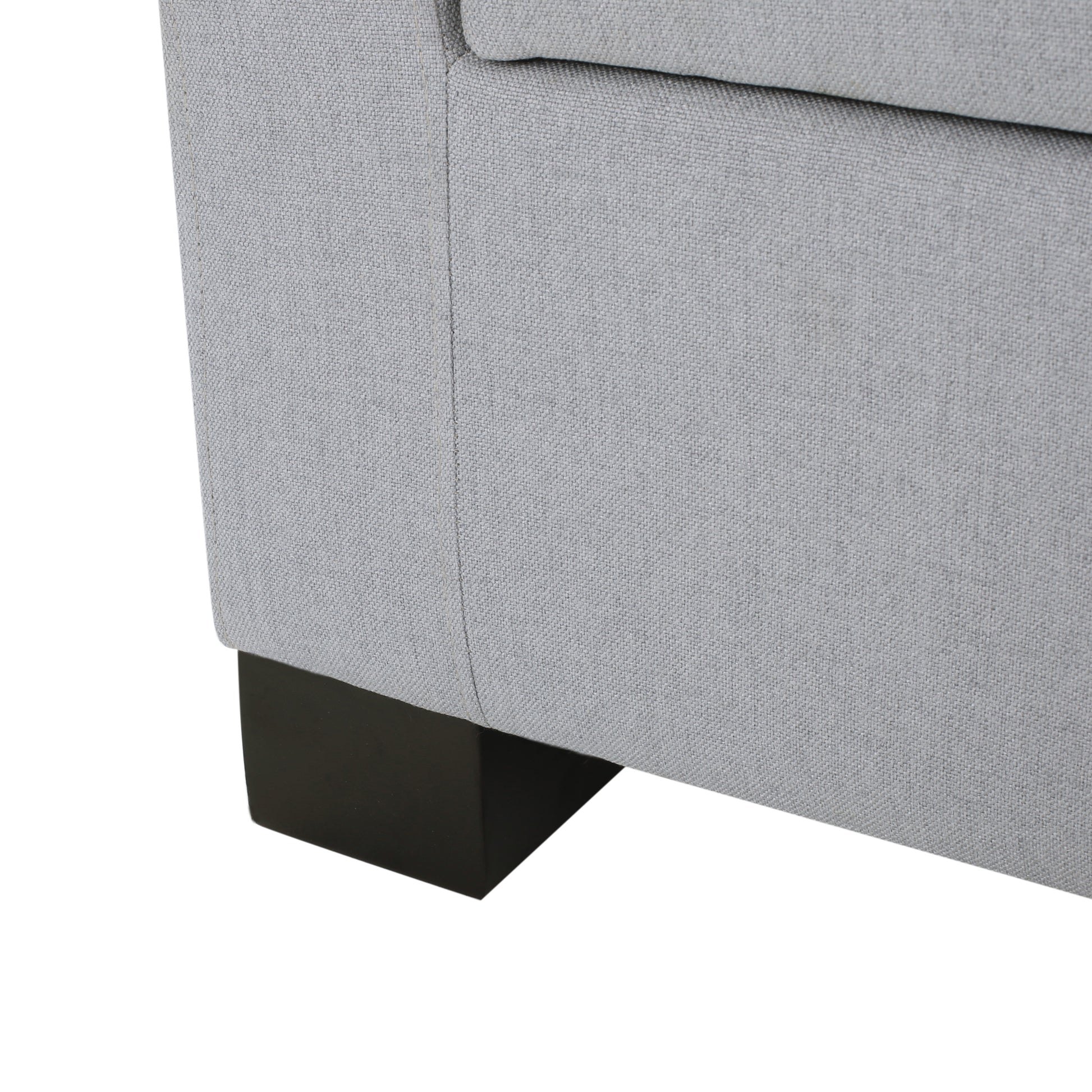 Guernsey Ottoman Light Grey Fabric