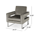 Arm Chair Grey Velvet