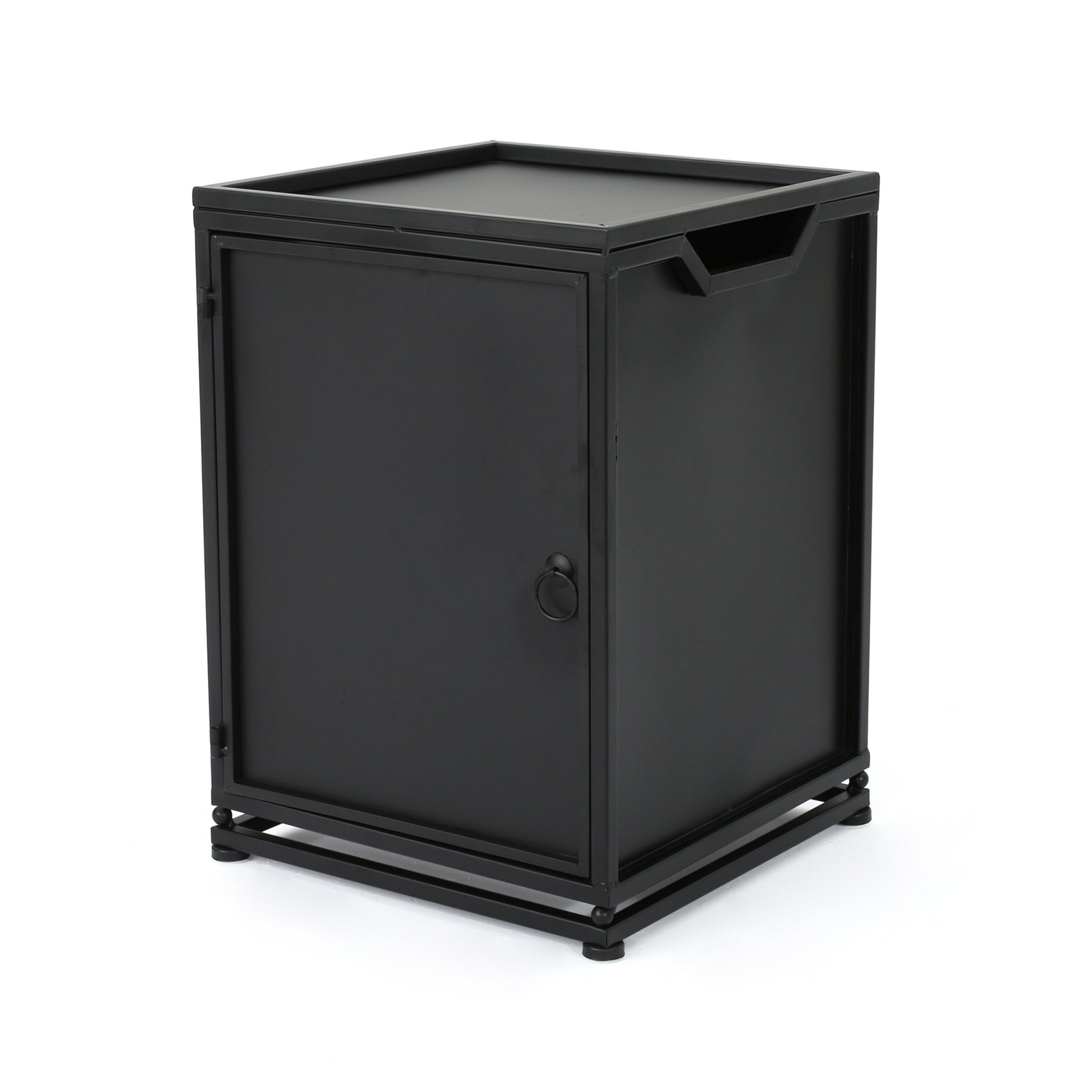 Metal Tank Holder Matte Black Iron