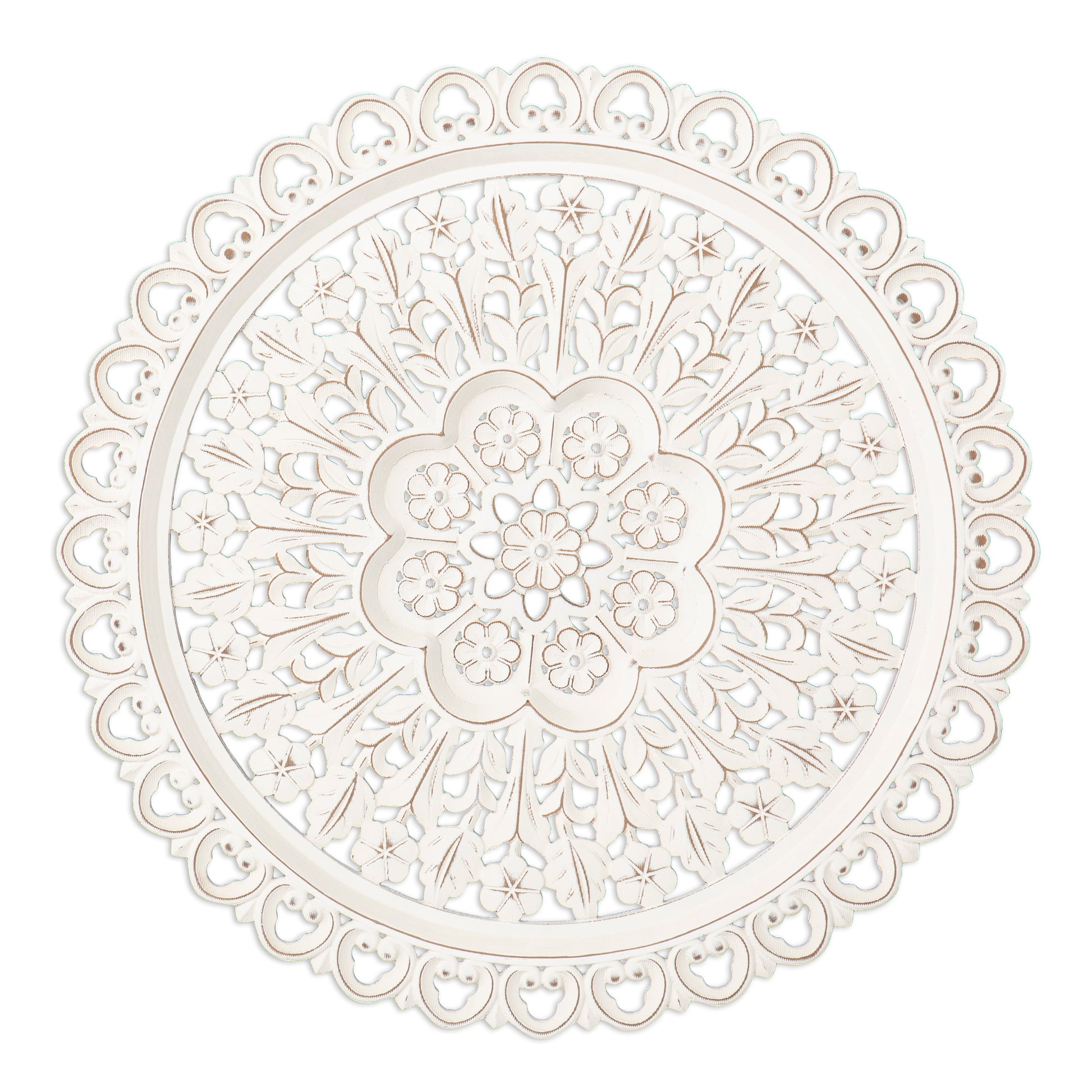 Sollison Carved Wall D Cor White Mdf