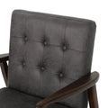 Club Chair, Mid Century Modern Microfiber Club Chair With Wood Frame Slate Microfiber