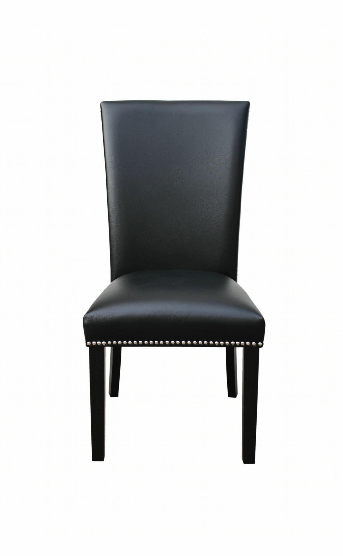 Camila Dining Chair Set Of 2 Black Black Faux Leather