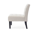 Accent Chair Beige Fabric