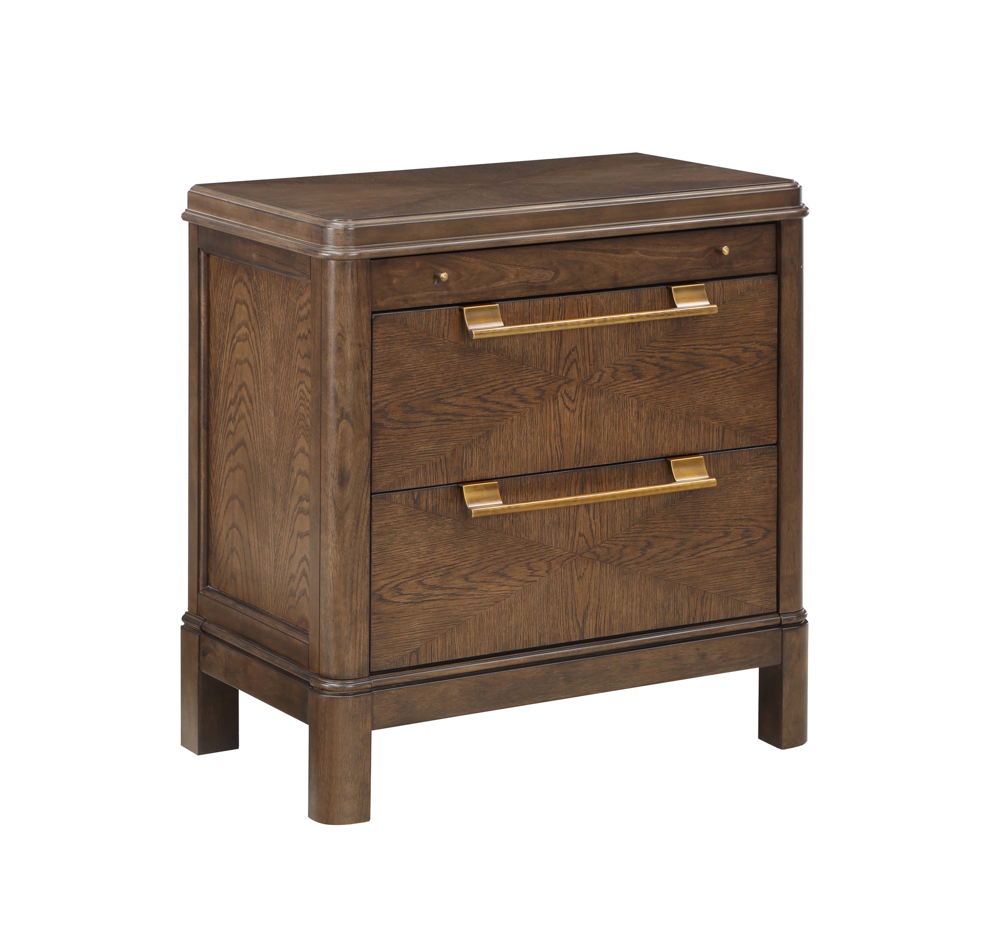 Milan Nightstand Dark Brown Dark Brown Wood