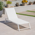 Myers Chaise Lounge Mp1 White Metal Mesh