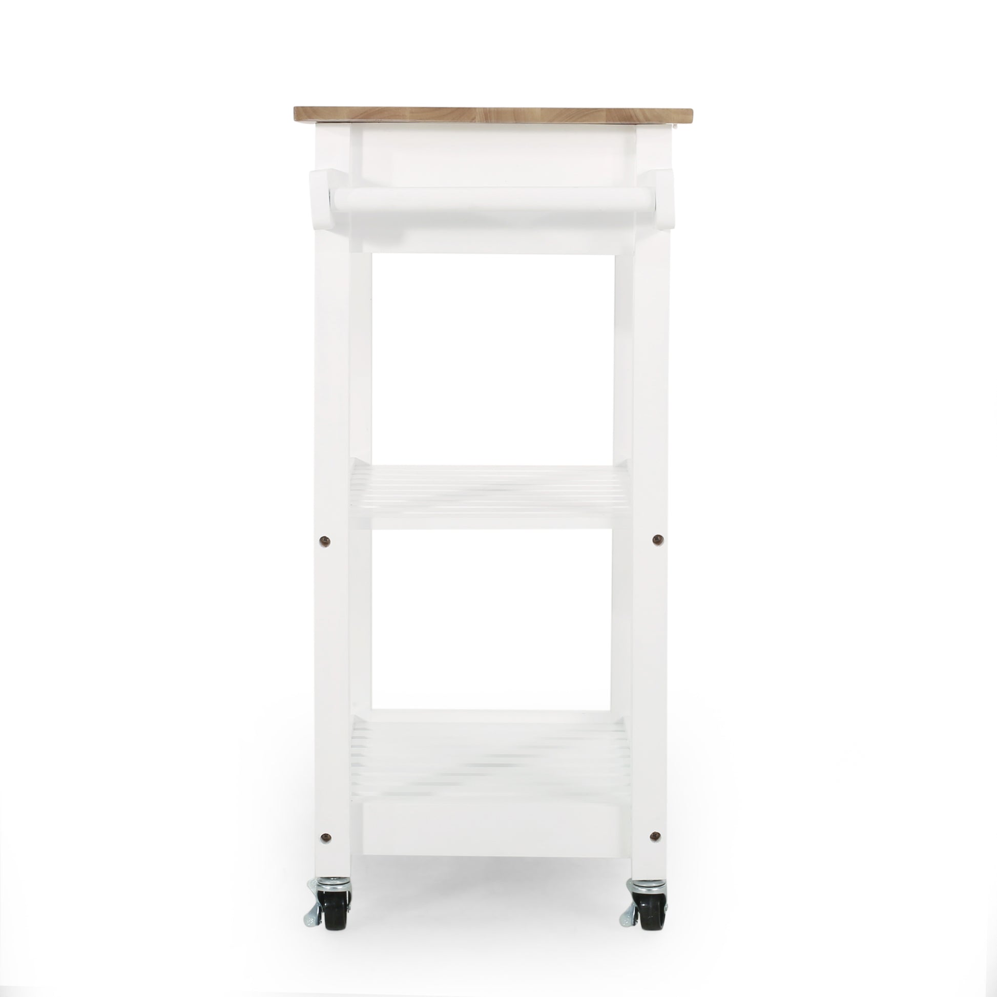 Kitchen Cart White Wood