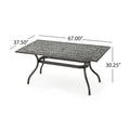 Phoenix Rectangle Table Bronze Aluminium