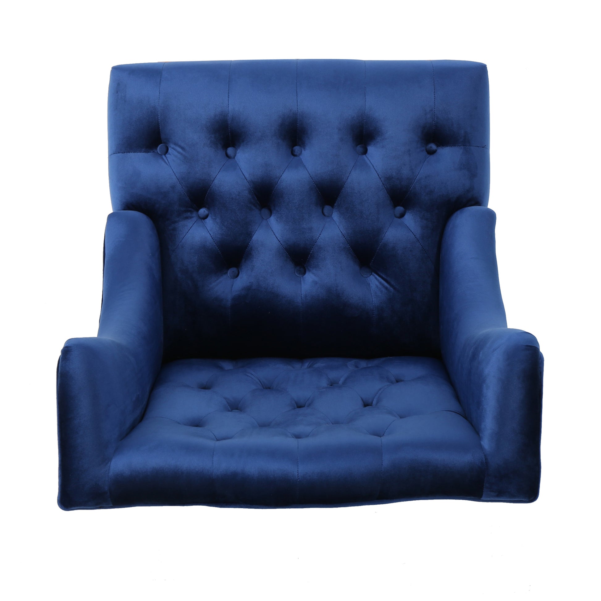 Upholstered Side Chair Navy Blue Velvet