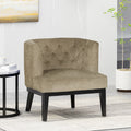 Accent Chair Beige Fabric