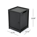 Metal Tank Holder Matte Black Iron