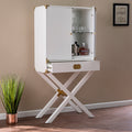 Campaign Tall Bar Cabinet W Storage White Mdf