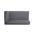 Brava X Back Right Corner Bench Of Set 2 Dark Grey Acacia Wood